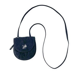 Vera Bradley Black Quilted Bi-Fold Wallet Crossbody Bag